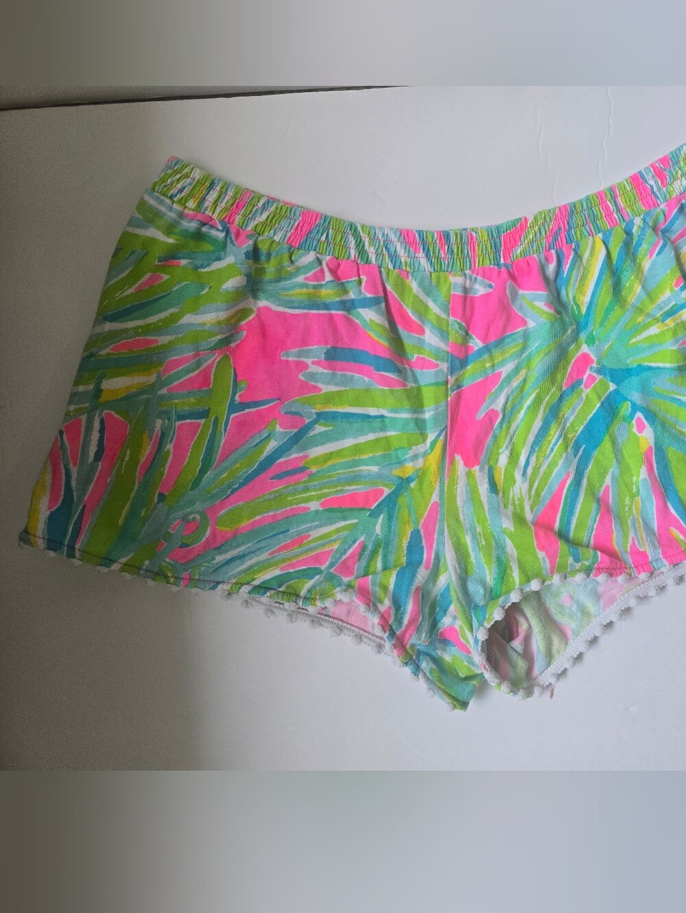 Lilly Pulitzer Neon Pink & Lime Palm-Print Shorts